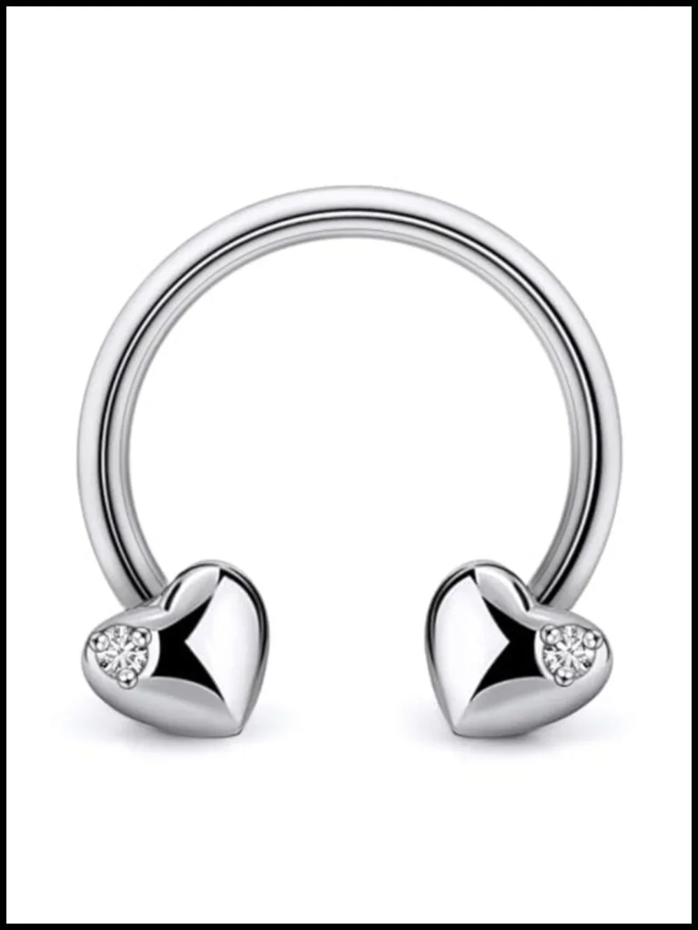 16G F136 Titanium Internal Thread Horseshoe Septum Ring Circular Barbell Body